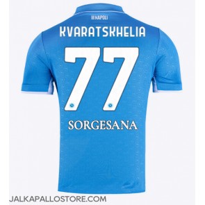 SSC Napoli Khvicha Kvaratskhelia #77 Kotipaita 2024-25 Lyhythihainen